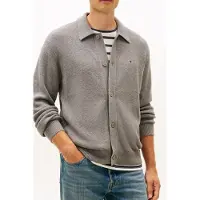 Tommy Hilfiger Textured Polo Cardigan Medium Grey Heather Taglia: M | Cardigan Outlet | Uomo | Grigio