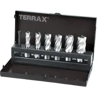 RUKO Terrax set di carotatrici HSS 7 pz. 12 - 22 mm, codolo Weldon, A108820