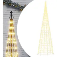 vidaXL Albero di Natale a LED per pennone 3000 LED bianco caldo 800 cm