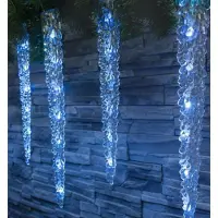 Magic Home Catena luminosa MagicHome Natale Icicle, 65x LED blu ghiaccio, 8 funzioni, 230 V, 50 Hz, IP44, per esterni, illuminazione, L-2,70 m