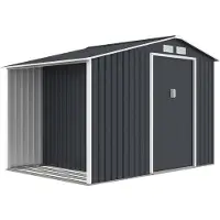 Rojaplast Casetta da giardino in metallo Luke A-2 268 x 181 cm grigio scuro