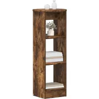 vidaXL Mobiletto laterale in legno impiallacciato effetto noce, 40 x 40 x 100 cm
