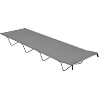 Syfax Lettini Campeggio 2pz 180x60x19cm Tessuto Oxford Acciaio Grigio