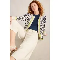 White Stuff Lulu Printed Cardi Ivory Print Taglia: 8 | Cardigan Outlet | Donna | Bianco