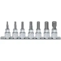 Ks Tools set di bussole esagonali 1/4" CHROMEplus, 7 pezzi2,5-8 mm
