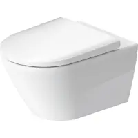 Duravit D-Neo Set pour WC suspendu, avec WC suspendu, fixation invisible, siège de WC amovible inclus, 45770900A1, 45770900A1