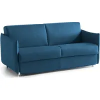 Dmora Cecina - Divano Letto 3 Posti, 200x95 cm blu, Sfoderabile Italy