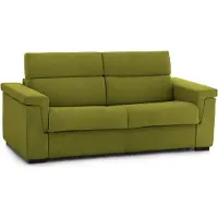 Dmora Brusasco - Divano Letto 2 Posti, 205x95 cm Verde, Sfoderabile Italy
