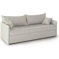 Dmora Avellana - Divano Letto 3 Posti, 205x86 cm Beige, Sfoderabile Italy