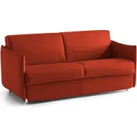 Dmora Gravere - Divano Letto 3 Posti, 200x95 cm Arancione, Sfoderabile Italy