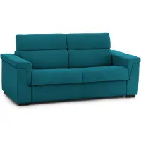 Dmora Benedetto - Divano Letto 3 Posti, 225x95 cm Azzurro, Sfoderabile Italy