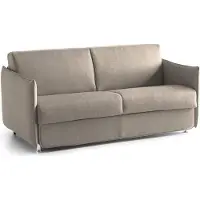 Dmora Follina - Divano Letto 2 Posti, 160x95 cm Grigio Tortora, Sfoderabile Italy