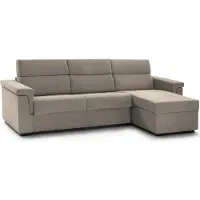 Dmora Esca - Divano Letto con Penisola, 285x160 cm Grigio Tortora, Sfoderabile Italy