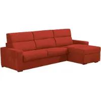 Dmora Celleno - Divano Letto con Penisola, 280x160 cm Arancione, Sfoderabile Italy