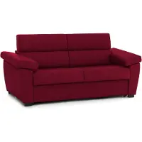 Dmora Contrada - Divano Letto 2 Posti, 205x95 cm Rosso, Sfoderabile Italy