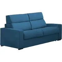 Dmora Casabona - Divano Letto 2 Posti, 180x95 cm blu, Sfoderabile Italy