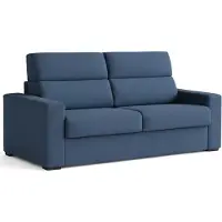 Dmora Ecate - Divano Letto 2 Posti, 200x95 cm blu, Sfoderabile Italy