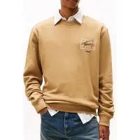 Tommy Hilfiger Regular Entry Dna Pullover Sweatshirt Dark Dune Taglia: XL | Maglioni a maglia Outlet | Uomo
