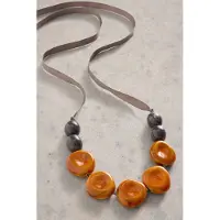 White Stuff Hibiscus Stone Necklace Orange Multi Taglia: OS | Collane Outlet | Donna | Arancione