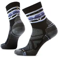 Smartwool Women's Hike LT Cushion Zig Zag Valley Mid Crew Calze da trekking Donna (34-37, nero)