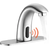 StarTech.com Rubinetto touchless - Miscelatore automatico per lavabo - Sensore a infrarossi - Senza mani - Funzionamento a batteria - Temperatura calda/fredda regolabile - Nickel spazzolato
