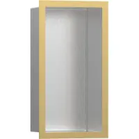 Hansgrohe XtraStoris Individual niche murale en acier inoxydable brossé avec cadre design, 300x150x100 mm, 56094990, 56094990