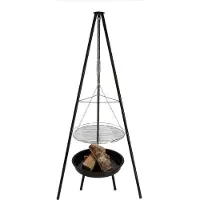 Esschert Design Braciere con treppiede - Nero
