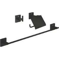 GROHE 3-in-1 accessory set - - 411242430 - Matte black - Metal - Shower