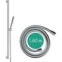 Hansgrohe Pulsify S Set de douche 100, 1 type de jet économie deau+, barre de douche 90 cm, 24383670, 24383670