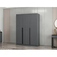 Skye Decor , Kale Anthracite - 2287, armadio, antracite, 100 % PANNELLI DI PARTICELLE RIVESTITI IN MELAMMINA, 135 x 52 x 210 cm