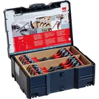 Bessey KliKlamp Case KLIS, set di 16 morsetti a sgancio rapido in valigetta con KLI12, KLI16, KLI20 e KLI25