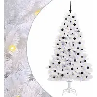 Syfax Albero di Natale Artificiale con Rami Pieghevoli Bianco 210 cm