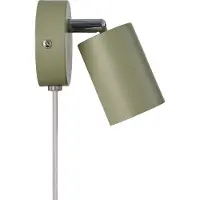 Nordlux Faretto da parete Explore con cavo e spina, GU10, verde