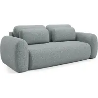 Dmora Sessame - Divano Letto 3 Posti, 266x121 cm Grigio Cenere, Contenitore