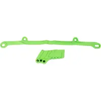 Ufo Guida catena e levigatrice per catena PLAST per Kawasaki KX F 250 cc, anni di produzione 2004-2005, colore: verde OEM