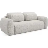 Dmora Sessame - Divano Letto 3 Posti, 266x121 cm Beige Chiaro, Contenitore