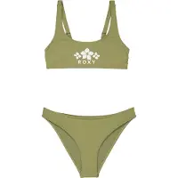 Roxy Kid's Solid Active RG Bralette Set Bikini Bambini (7 Years, olivia)