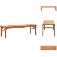 vidaXL Panca da giardino a 3 posti 150 cm in legno massiccio di eucalipto - Panche da giardino