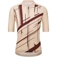 Santini Sketch S/S Jersey Maglietta da ciclismo Uomo (XXL, beige)