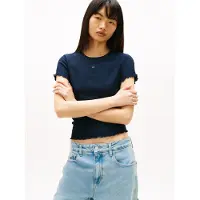 Tommy Hilfiger Slim Smock Ss Tee Dark Night Navy Taglia: L | Maglie Sportivi Outlet | Donna | Nero