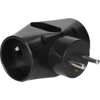 ORNO Splitter 2x2P+Z, 1x2P/II, nero