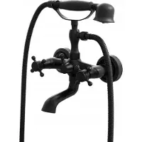Granitan - Miscelatore vasca - Rubinetto vasca - Miscelatore nero - ottone - RETRO