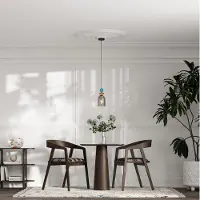 Candellux Lighting Sp. z o.o Lampada a sospensione decorativa, paralume in vetro bianco, elementi decorativi, 1xE27 15W, TROPEA Light Prestige