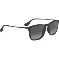 Ray-Ban - Occhiali da sole lifestyle - Chris Matte Rubber Black Light Grey Gradient Dark Grey - Nero