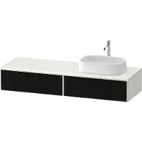 Duravit Zencha Meuble sous-lavabo avec console, 1600x550mm, 2 tiroirs, 1 découpe à droite, ZE4814, ZE4814R63840000, ZE4814R63840000