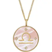 Fossil Collana Bilancia Placcata Oro Scritta Nelle Stelle Jf04844710 — Collana