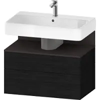 Duravit Collection One Meuble sous-lavabo, 1 tiroir et 1 coulissant, 790x470x590mm, niche graphite super mate, QA4394080160010, QA4394080160010