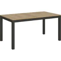 Itamoby - Tavolo allungabile 160/420x90 cm Everyday Evolution quercia natura telaio e gambe antracite