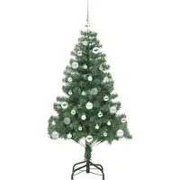 vidaXL Albero di Natale verde, 150 cm, in PVC