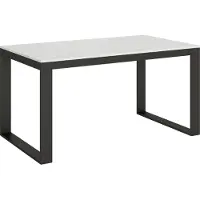 Itamoby - Tavolo allungabile 160/420x90 cm Tecno Evolution bianco frassino telaio e gambe antracite